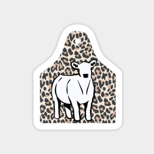 Cheetah Ear Tag - Cow - NOT FOR RESALE WITHOUT PERMISSION Sticker